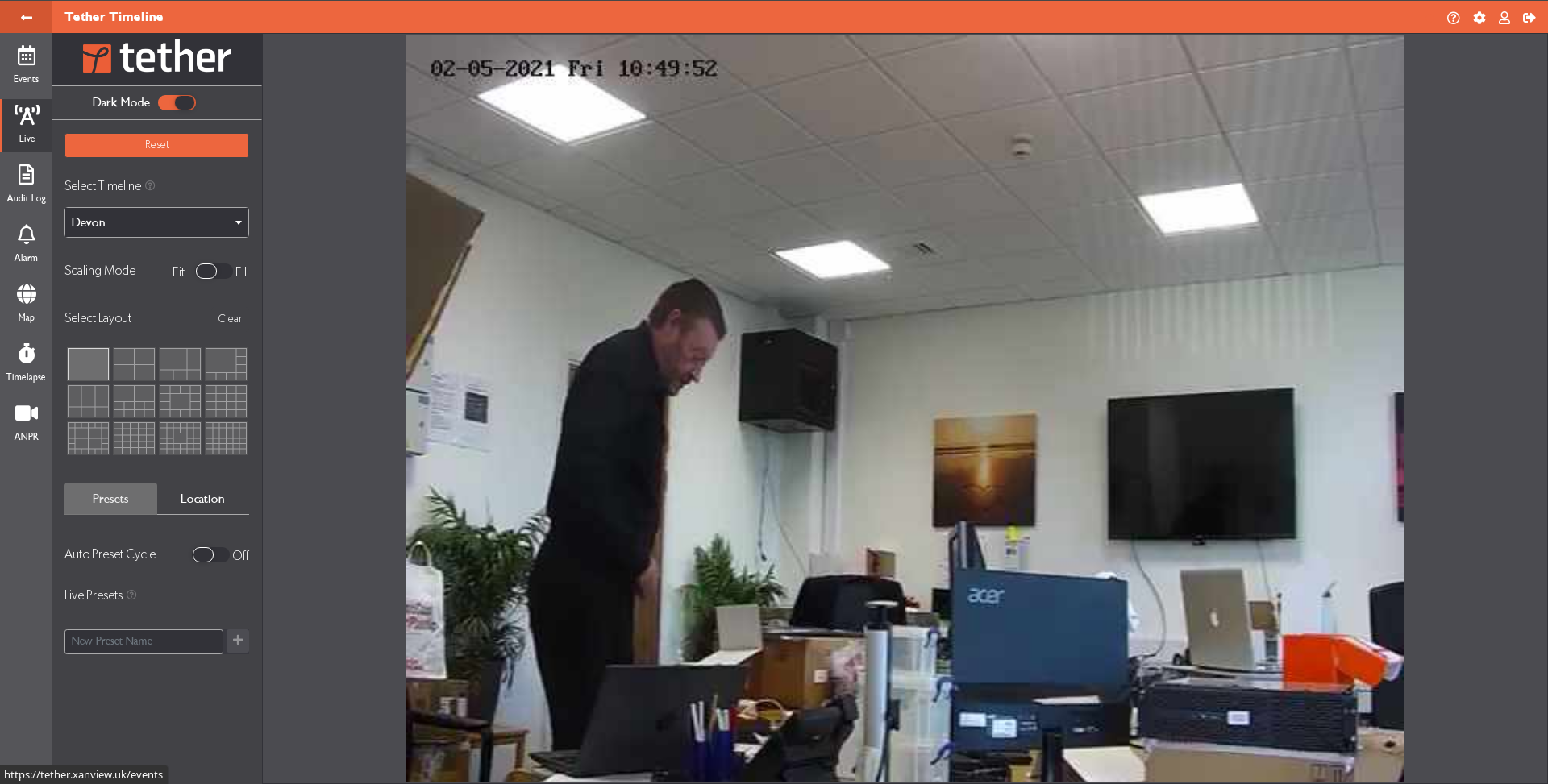 Fullscreen camera view